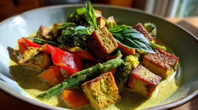 Thai Green Curry with Tofu and Veggies
