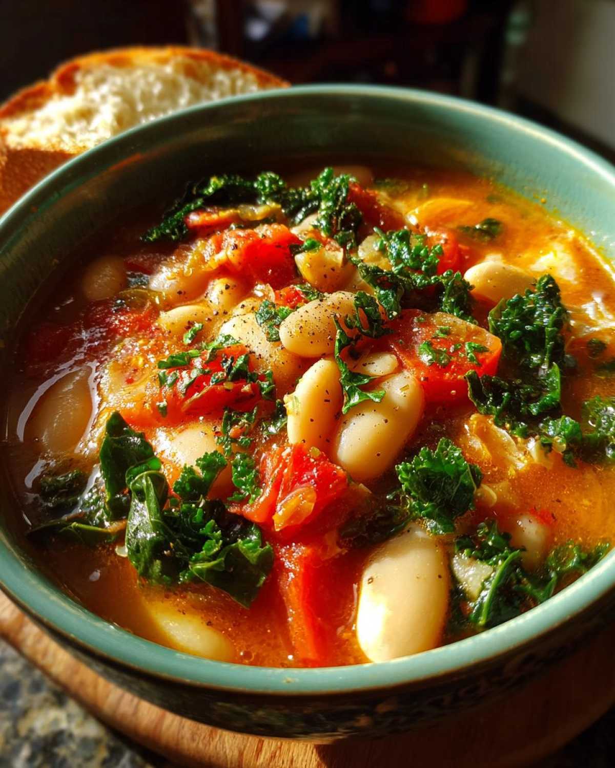 Tuscan White Bean and Kale Soup - detail 3