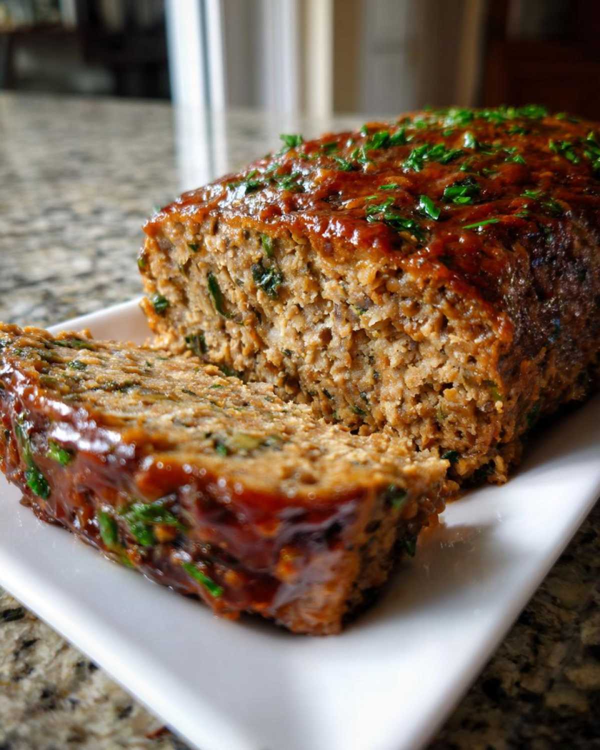Vegetarian Lentil and Mushroom Meatloaf - detail 3