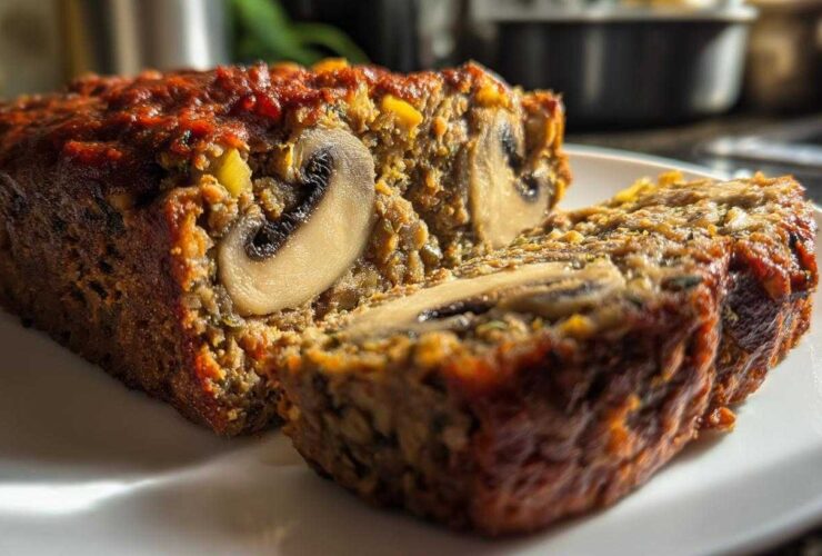 Vegetarian Lentil and Mushroom Meatloaf