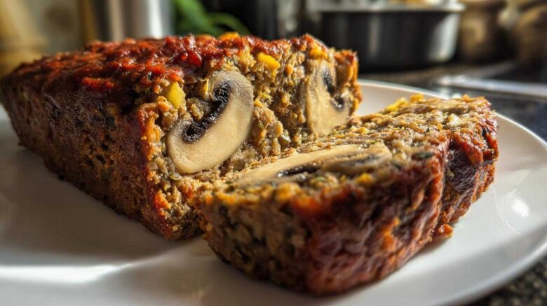 Vegetarian Lentil and Mushroom Meatloaf