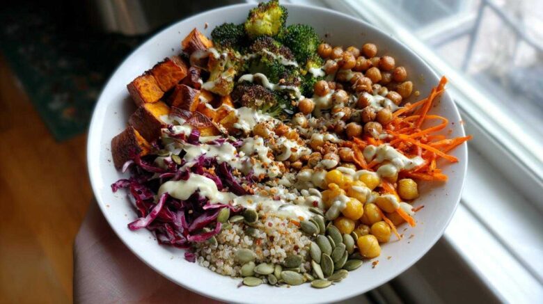 Vegetarian Rainbow Buddha Bowl