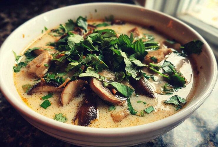 Vegetarian Thai Coconut Soup (Tom Kha)