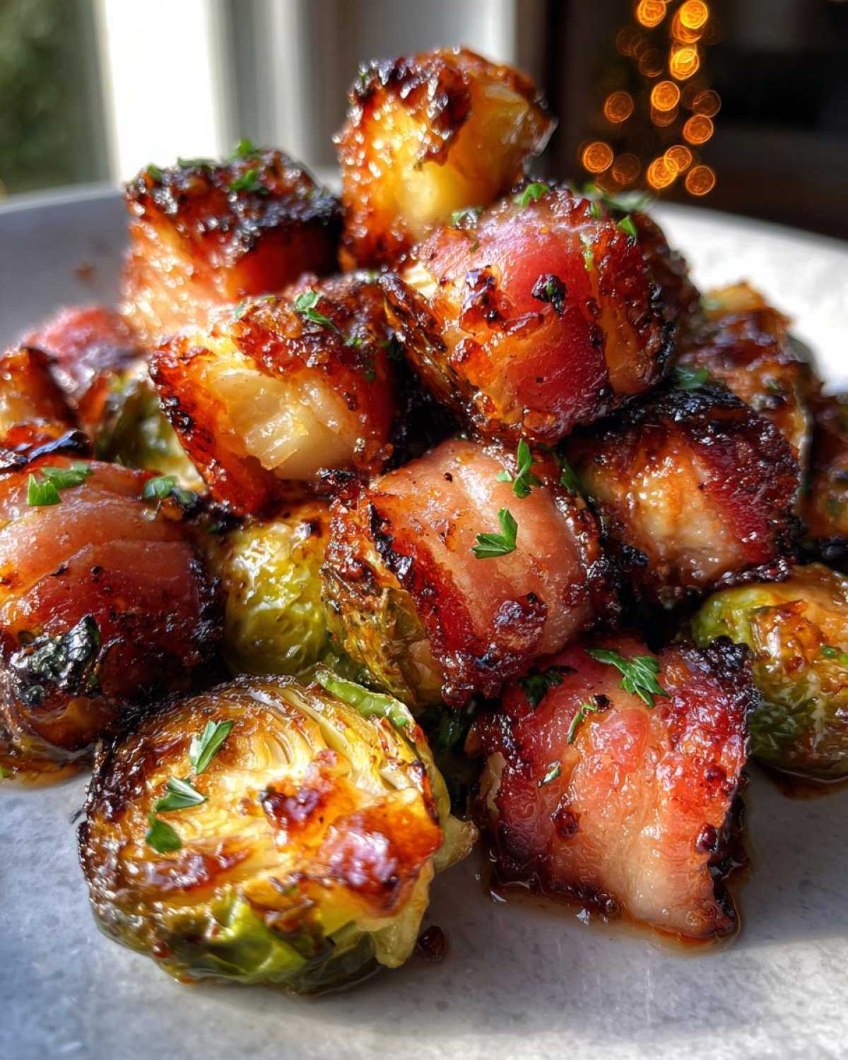 Air Fryer Maple Bacon Brussels Sprout Bites - detail 2