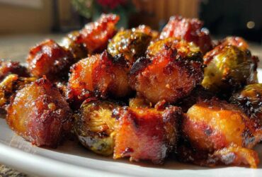 Air Fryer Maple Bacon Brussels Sprout Bites