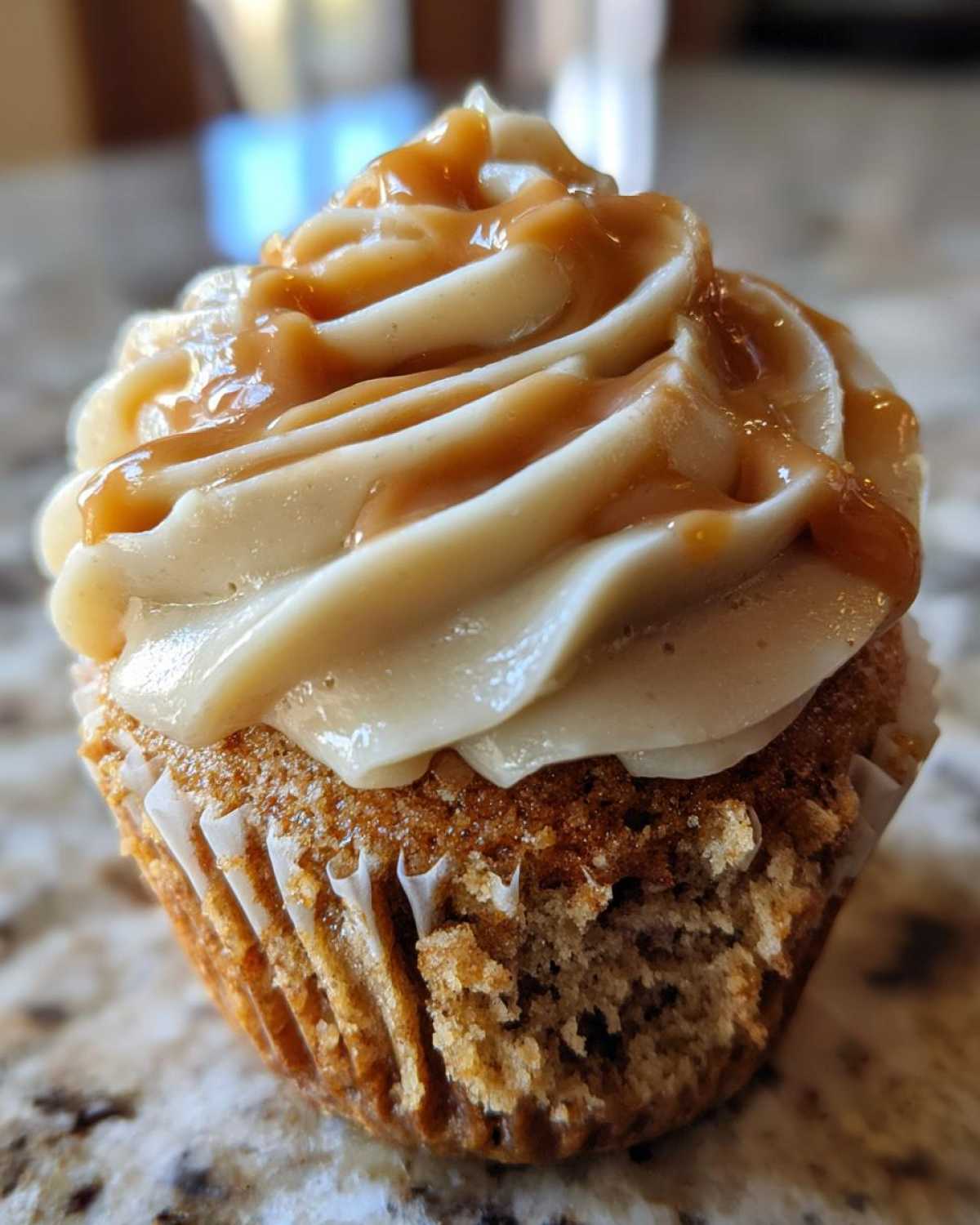Apple Cider Cupcakes with Caramel Frosting - detail 1