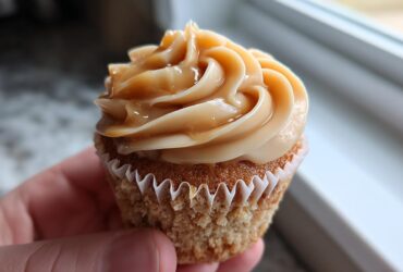 Apple Cider Cupcakes with Caramel Frosting