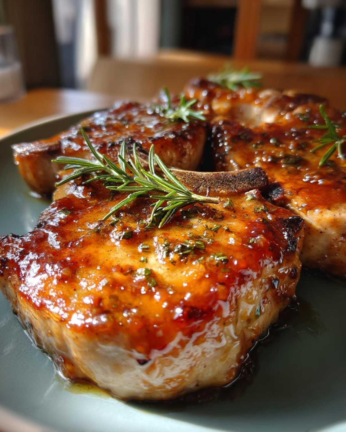 Apple Cider Glazed Pork Chops with Rosemary - detail 2