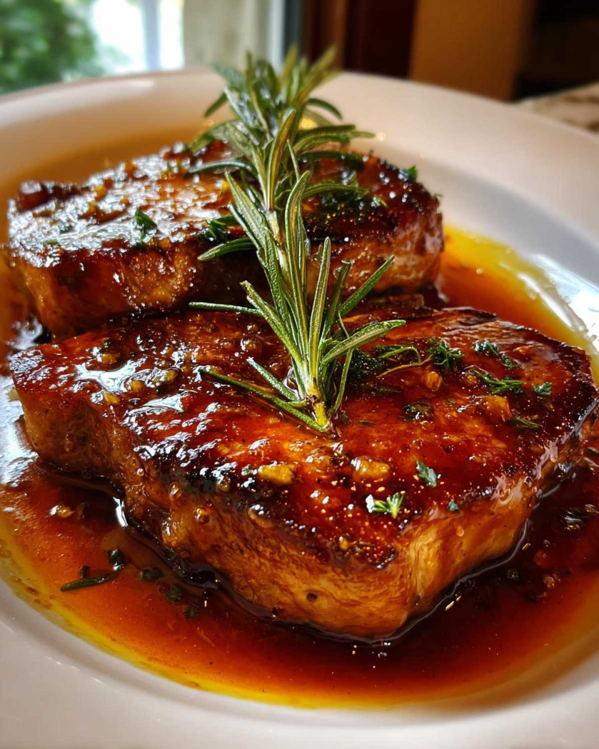 Apple Cider Glazed Pork Chops with Rosemary - detail 4