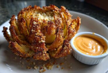Baked Blooming Onion with Spicy Aioli