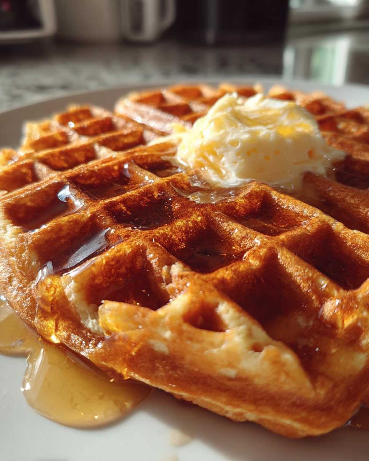 Banana Bread Waffles with Honey Butter - detail 1