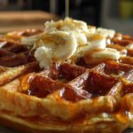 Banana Bread Waffles with Honey Butter