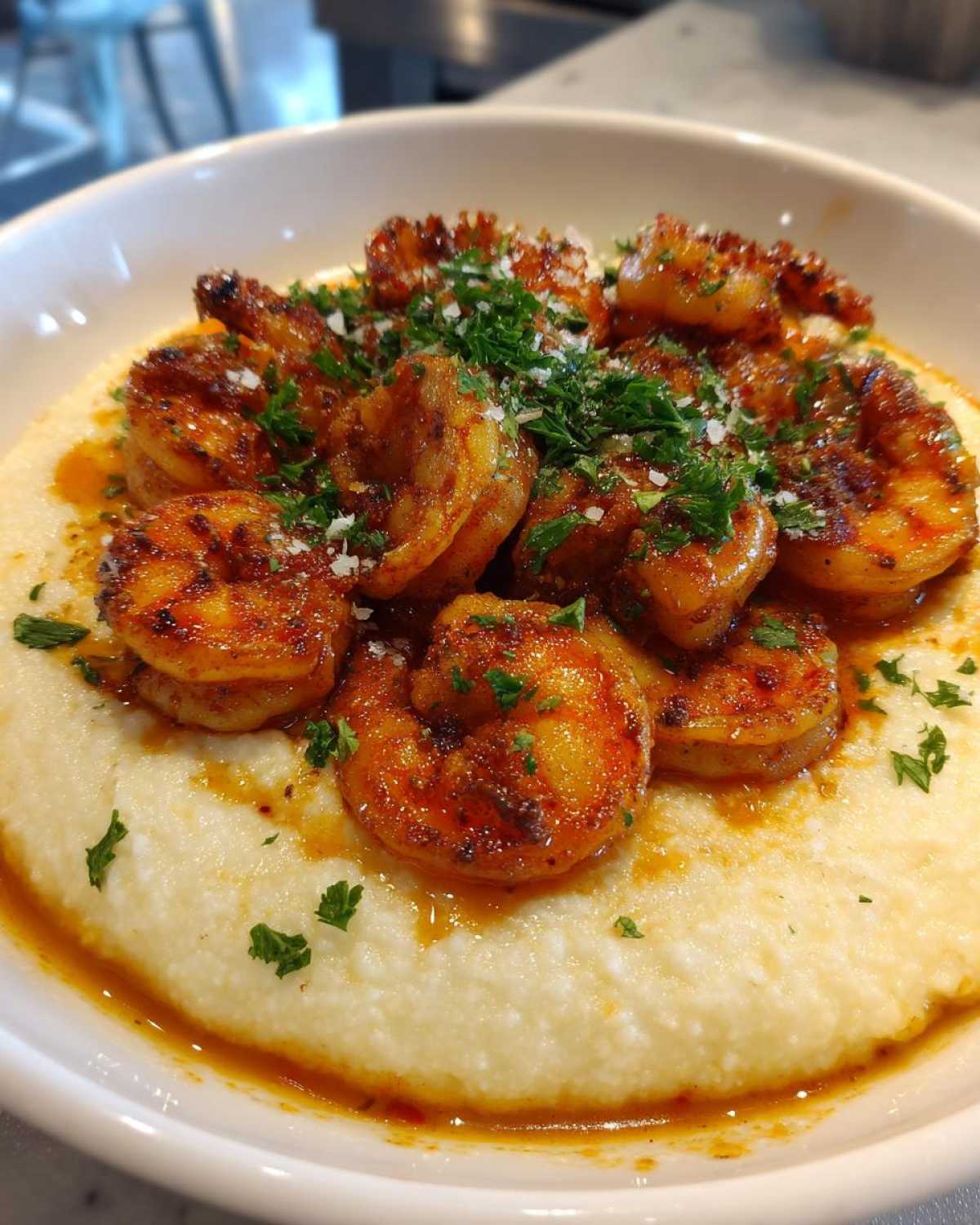 Cajun Shrimp and Cauliflower Grits (Keto Twist on Southern) - detail 1