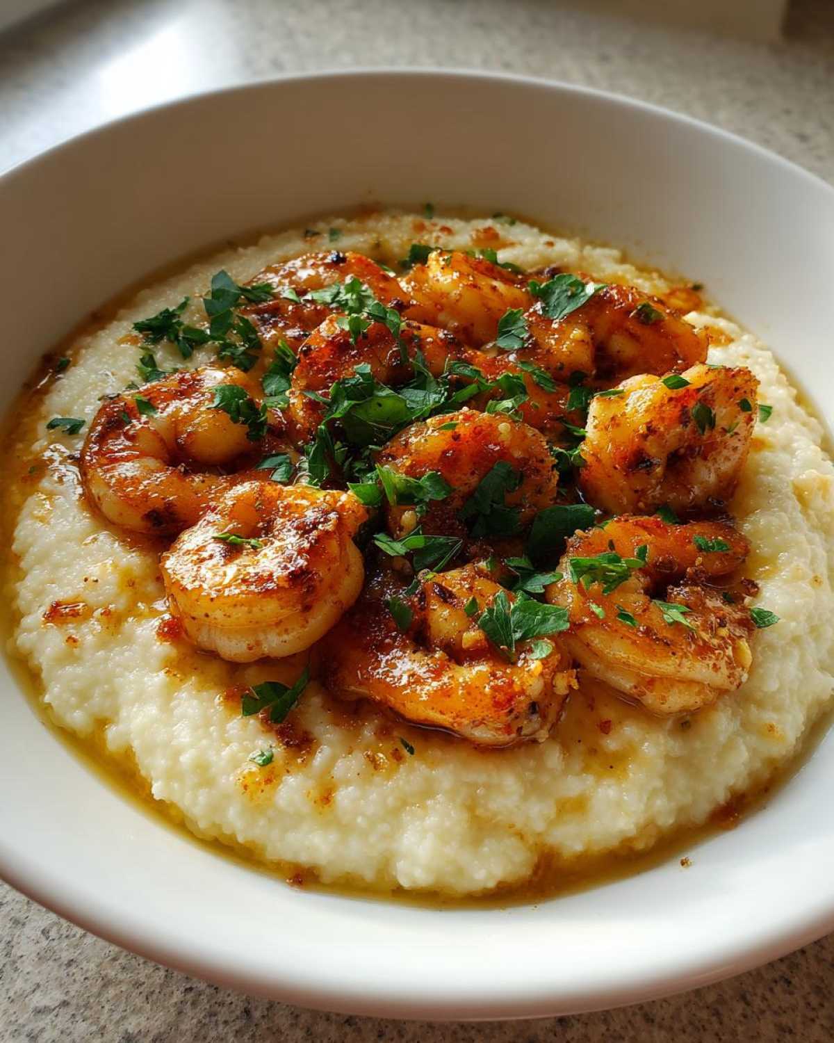 Cajun Shrimp and Cauliflower Grits (Keto Twist on Southern) - detail 2