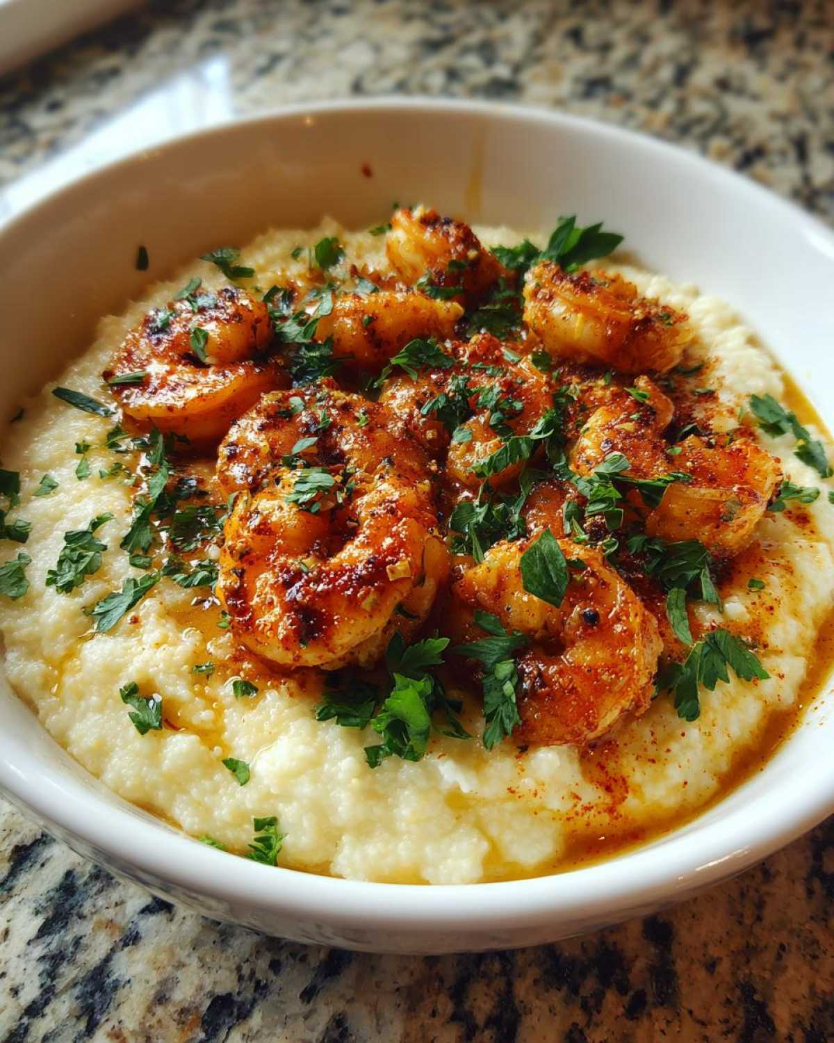 Cajun Shrimp and Cauliflower Grits (Keto Twist on Southern) - detail 4