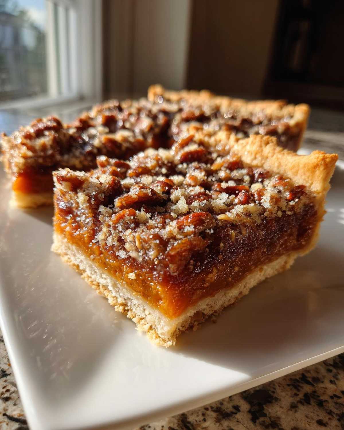 Candied Pecan Sweet Potato Pie Bars - detail 2