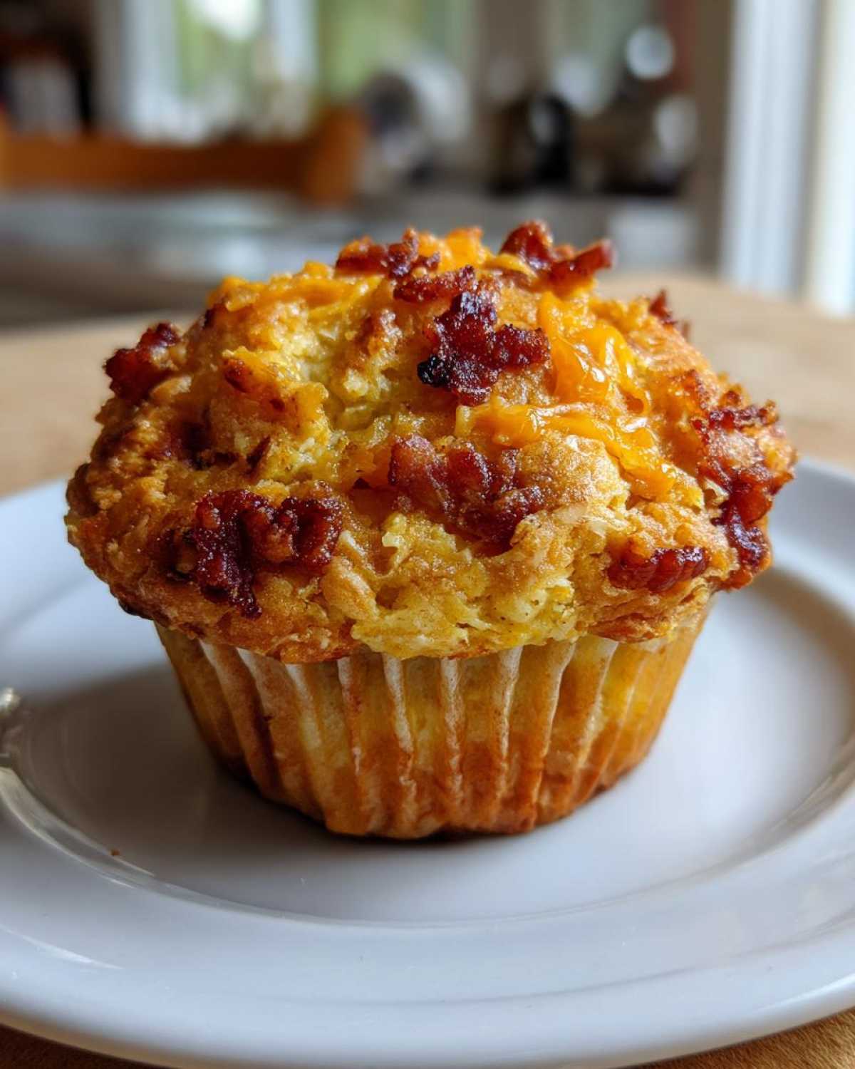 Cheddar Bacon Breakfast Muffins (Grab-and-Go) - detail 1
