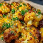 Cheesy Buffalo Cauliflower Bites (Air Fryer)