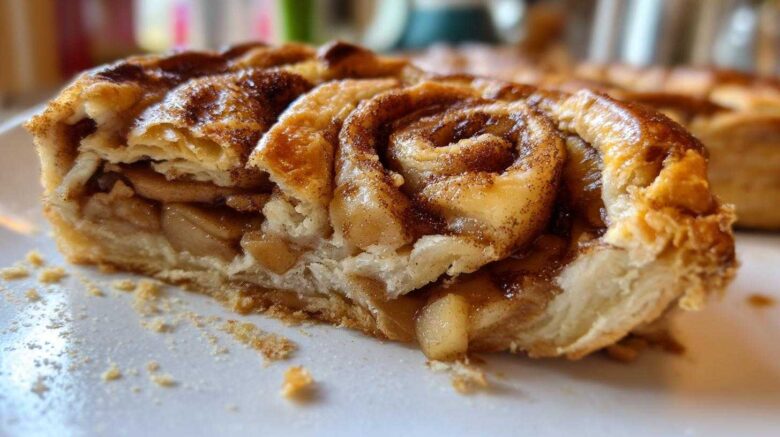 Cinnamon Roll Apple Pie (Dessert Mashup)
