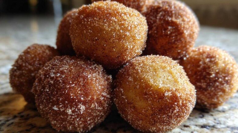 Cinnamon Sugar Pumpkin Donut Holes (Baked)