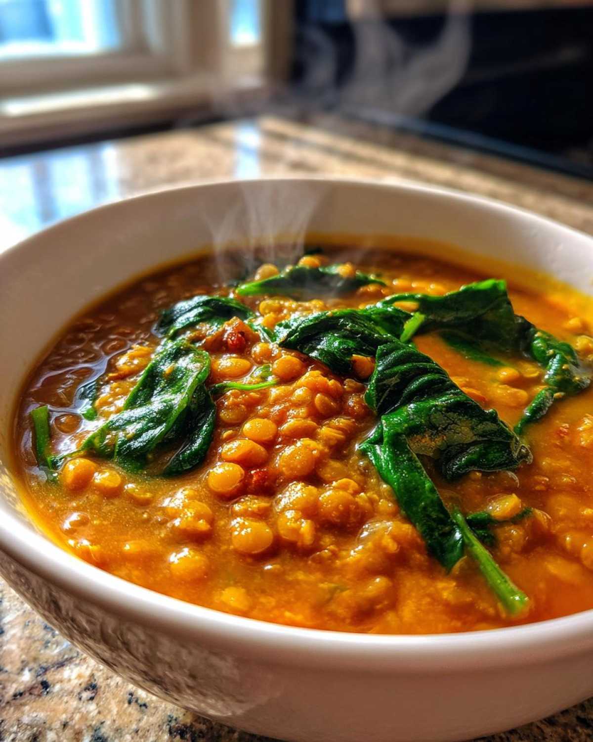 Coconut Curry Lentil Soup (One-Pot Vegan Dinner) - detail 1