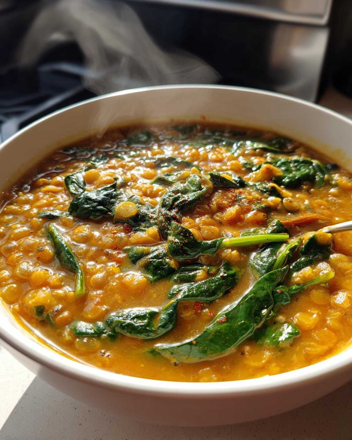 Coconut Curry Lentil Soup (One-Pot Vegan Dinner) - detail 3