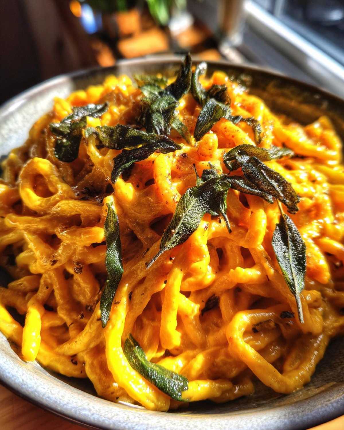 Creamy Pumpkin Pasta with Sage Brown Butter - detail 2