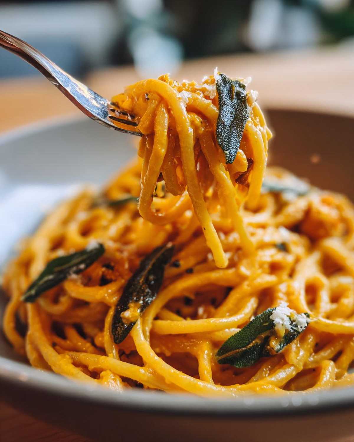 Creamy Pumpkin Pasta with Sage Brown Butter - detail 3