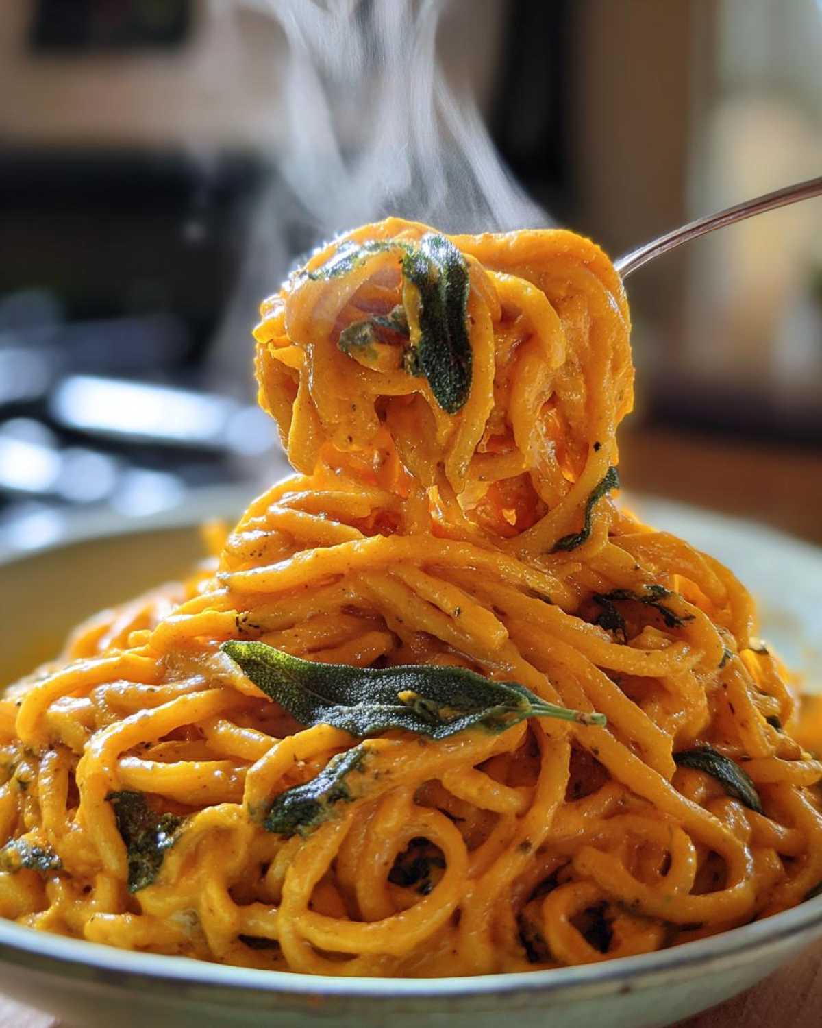 Creamy Pumpkin Pasta with Sage Brown Butter - detail 4