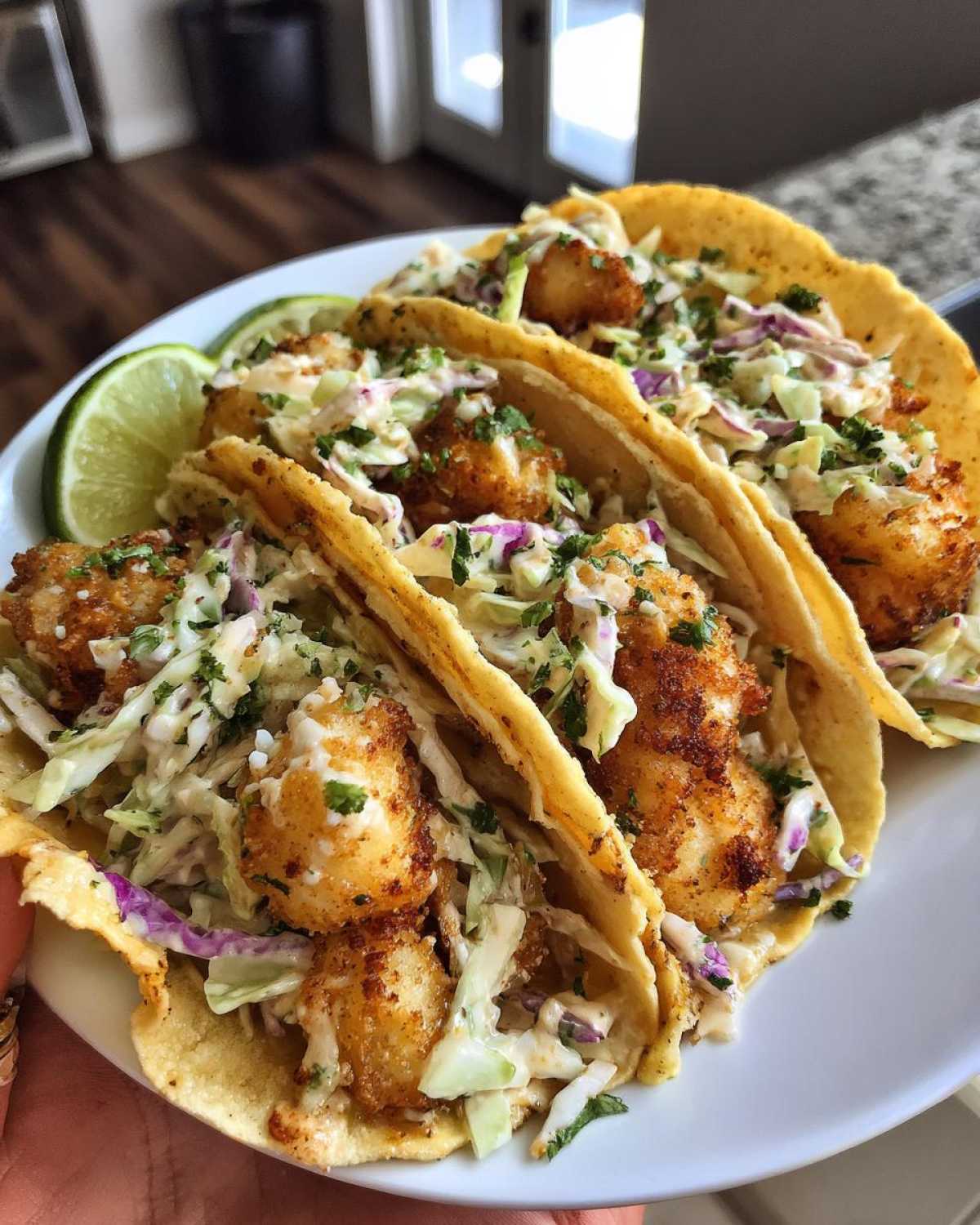 Crispy Air Fryer Fish Tacos with Lime Slaw - detail 1