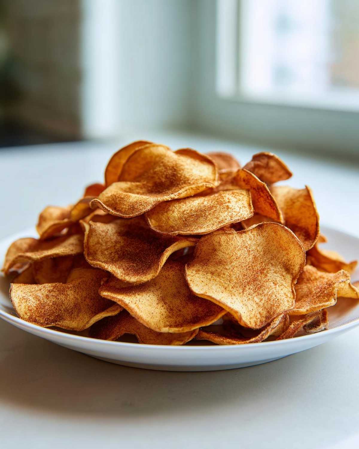 Crispy Baked Apple Chips with Cinnamon - detail 2