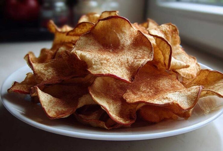 Crispy Baked Apple Chips with Cinnamon