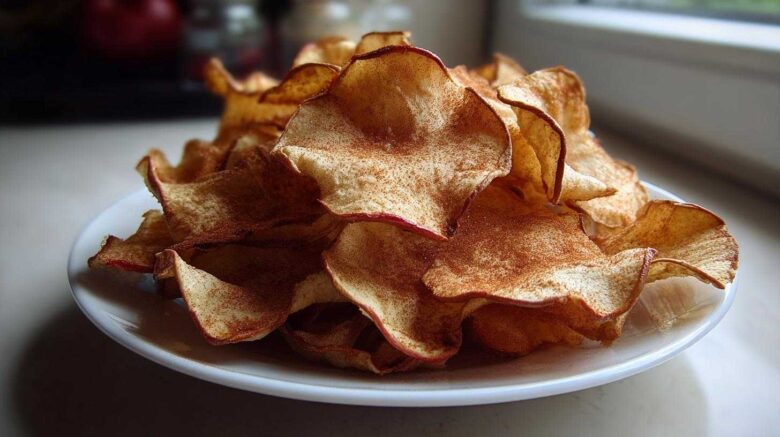 Crispy Baked Apple Chips with Cinnamon