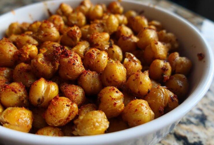 Crunchy Chickpea Snack Mix (Spiced and Roasted)