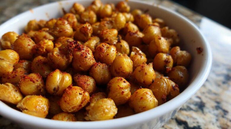 Crunchy Chickpea Snack Mix (Spiced and Roasted)