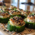 Everything Bagel Cucumber Bites (Low-Carb Snack)
