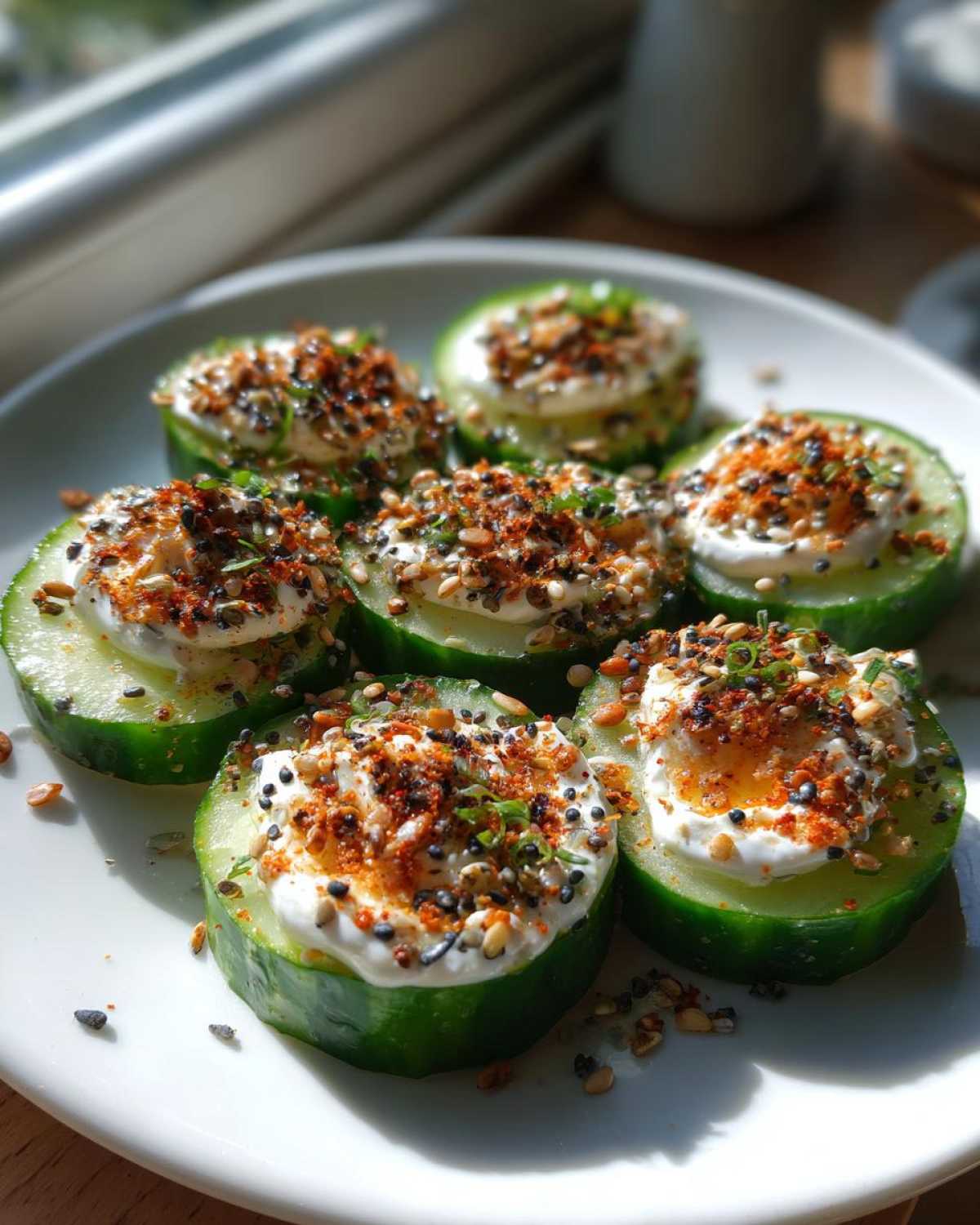 Everything Bagel Cucumber Bites (Low-Carb Snack) - detail 4