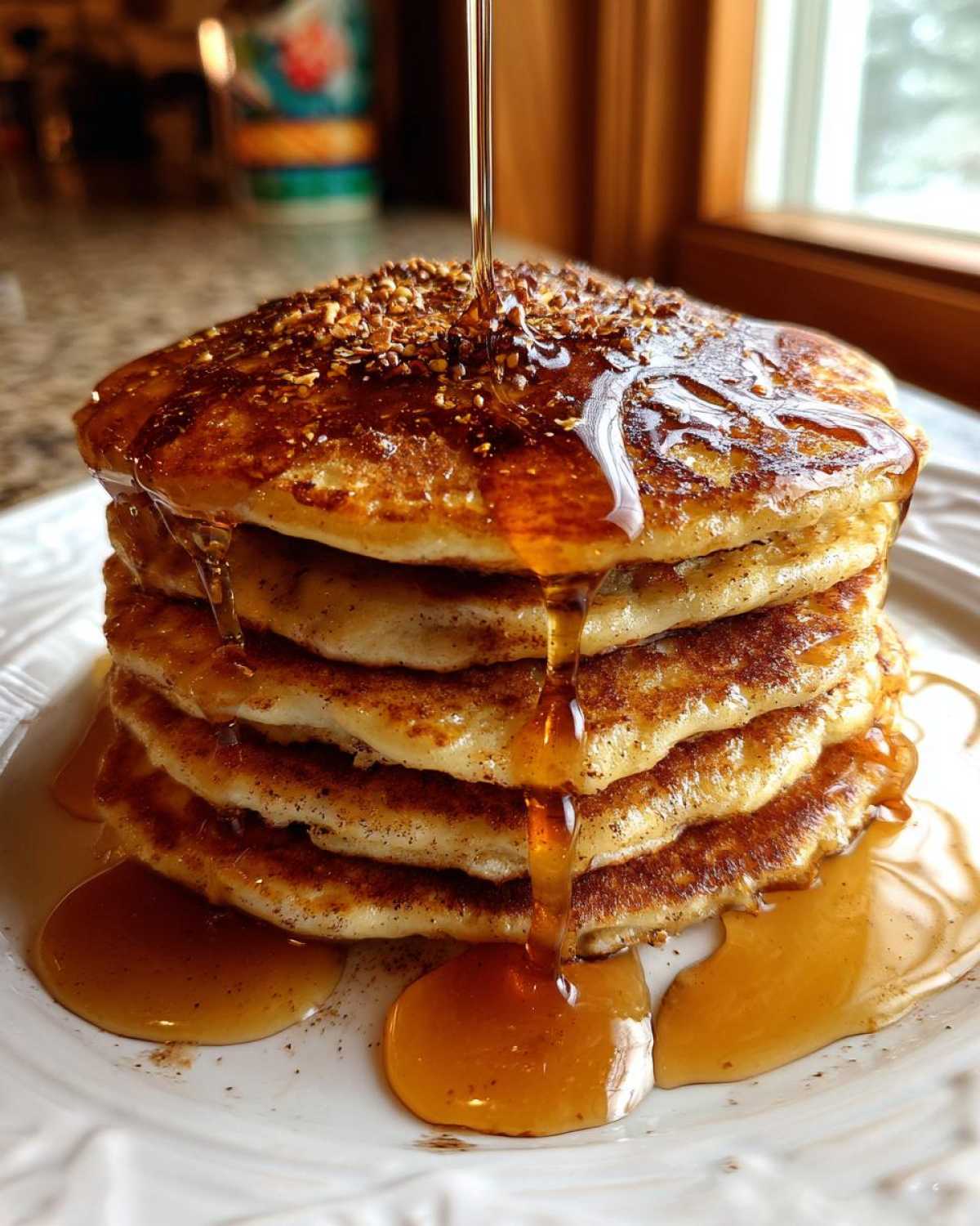Fluffy Pumpkin Spice Pancakes with Maple Drizzle - detail 4