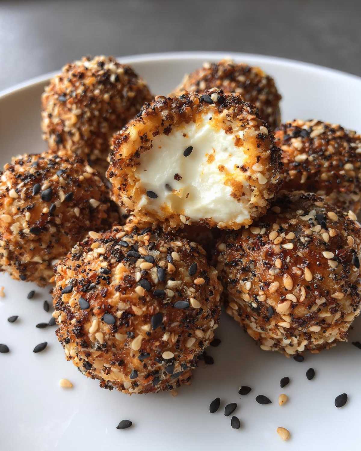 Ghostly Halloween Cheese Ball Bites - detail 3