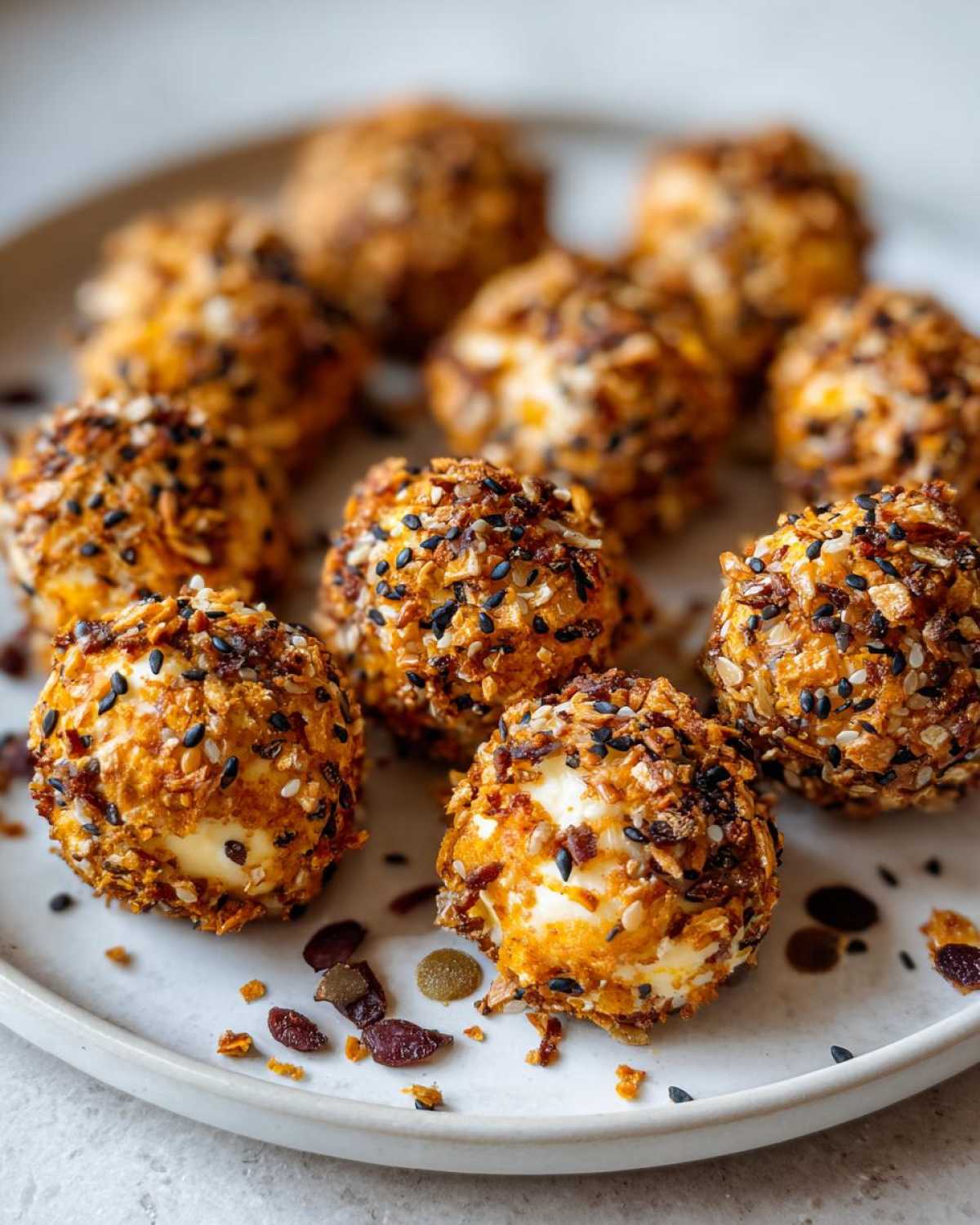 Ghostly Halloween Cheese Ball Bites - detail 4
