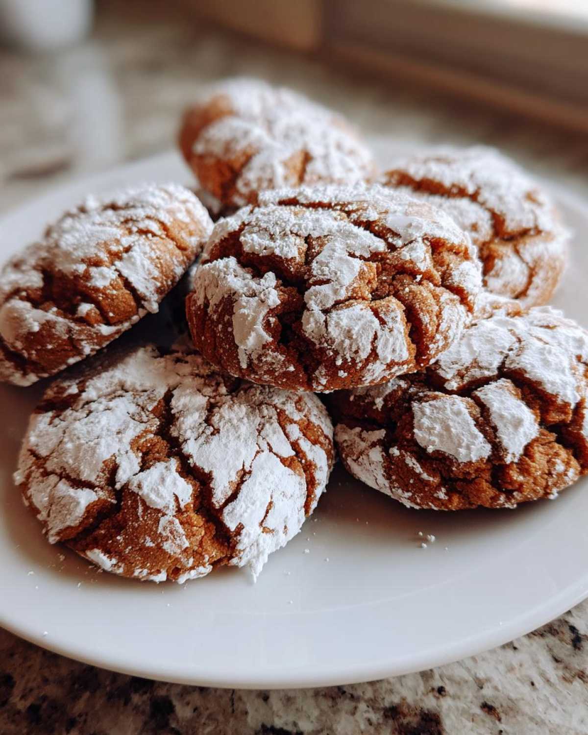 Gingerbread Crinkle Cookies with Maple Glaze - detail 2