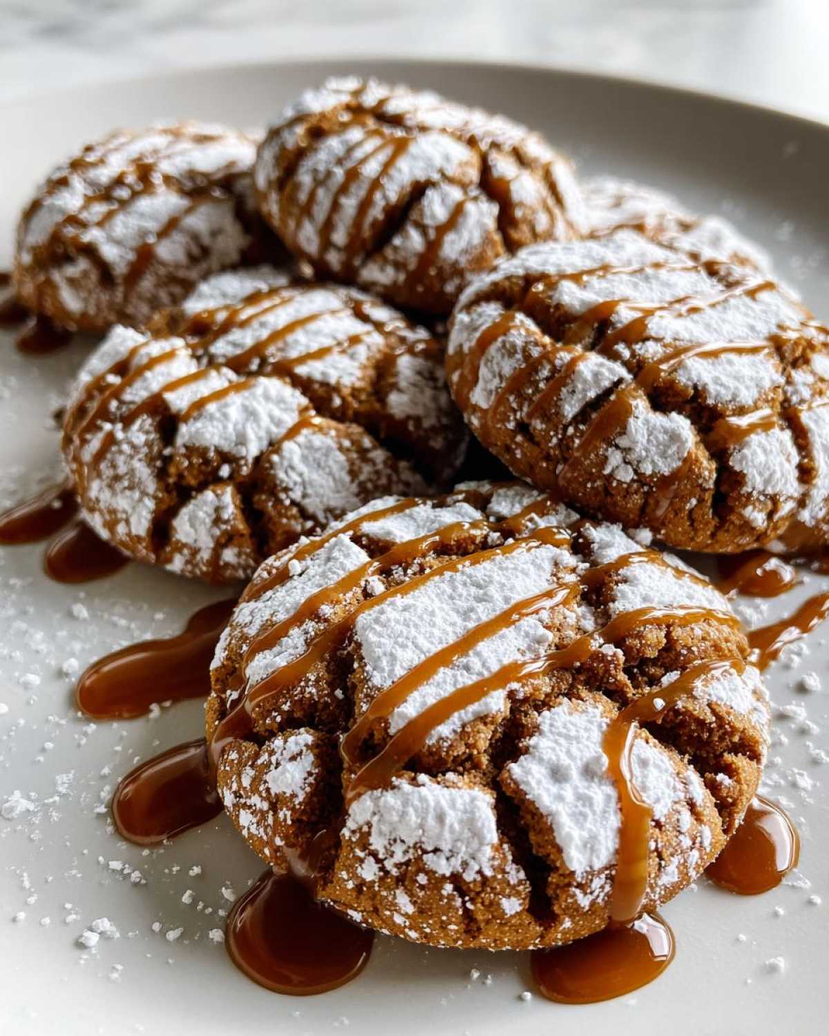 Gingerbread Crinkle Cookies with Maple Glaze - detail 3