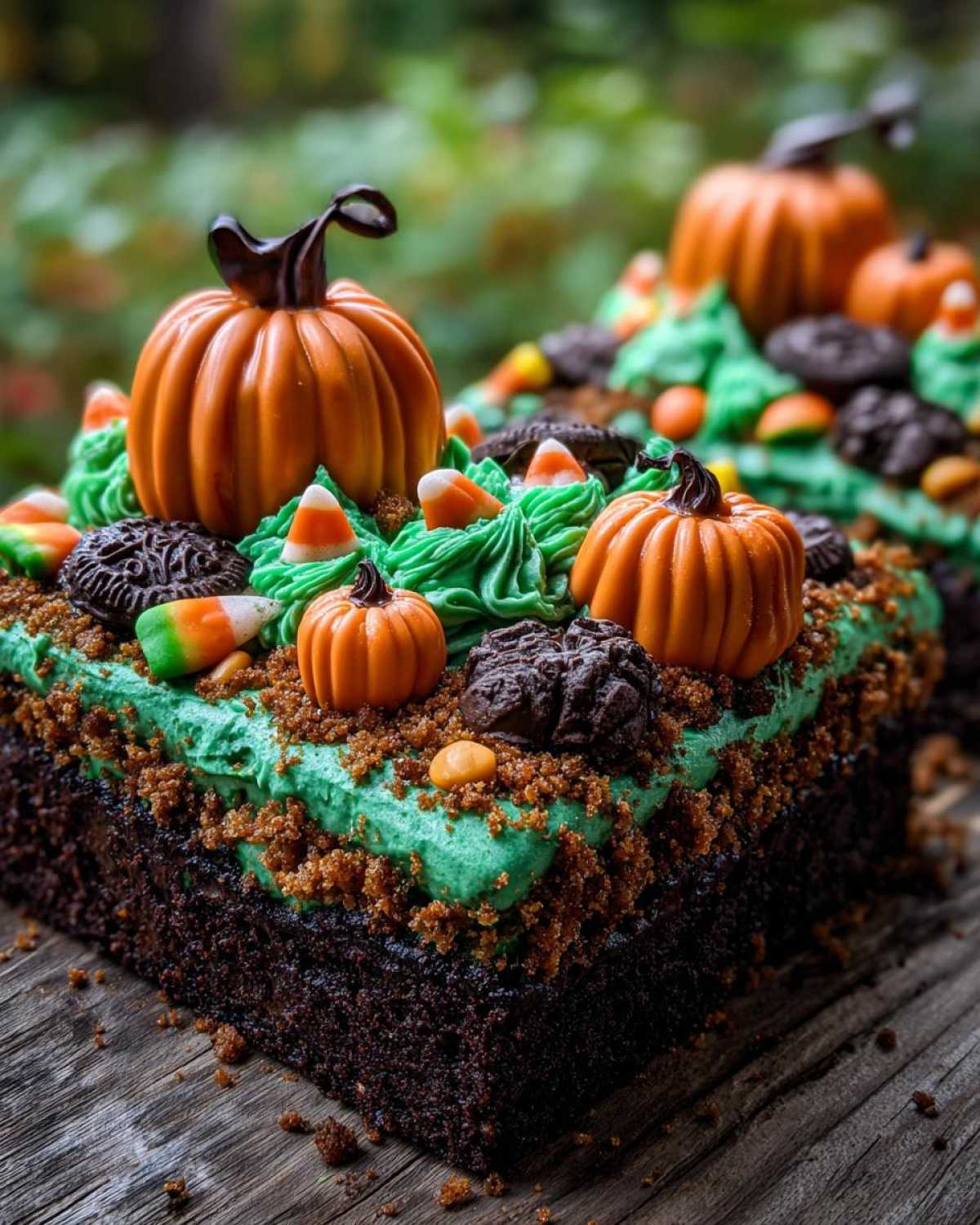 Haunted Pumpkin Patch Cake (Halloween Decor Idea) - detail 3