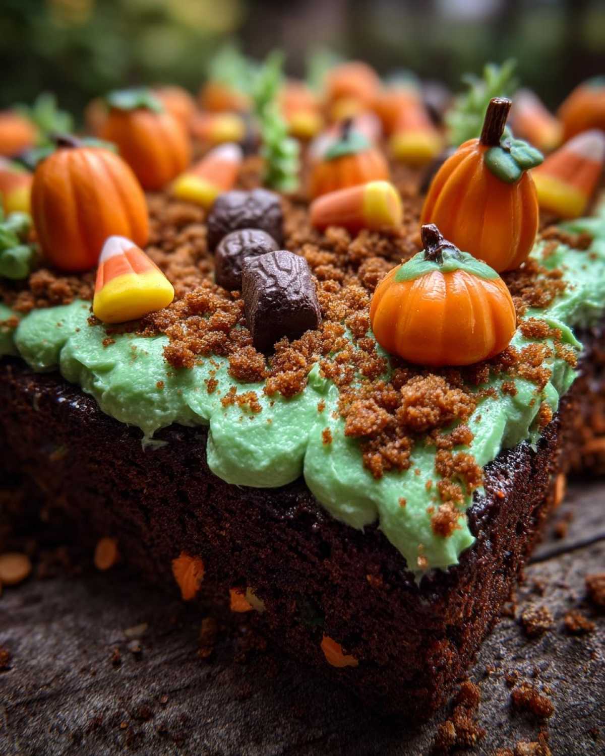 Haunted Pumpkin Patch Cake (Halloween Decor Idea) - detail 4