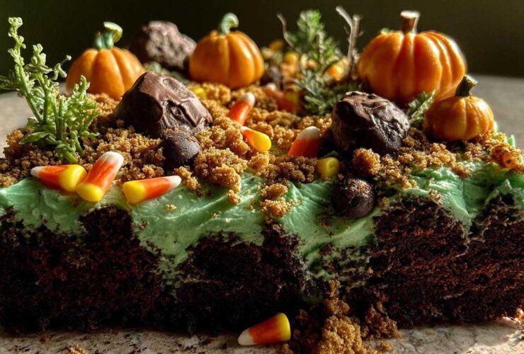 Haunted Pumpkin Patch Cake (Halloween Decor Idea)