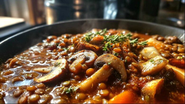 Hearty Lentil Mushroom Stew (Vegan Comfort Food)