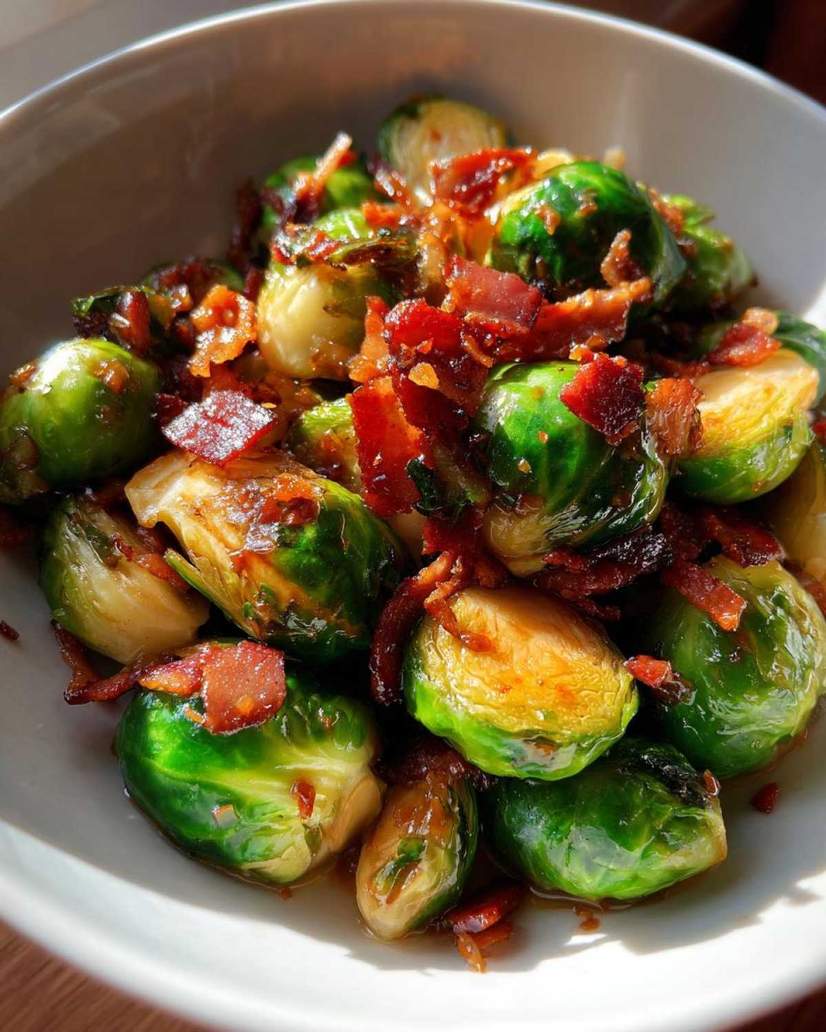 Honey Garlic Brussels Sprouts & Bacon Skillet - detail 2