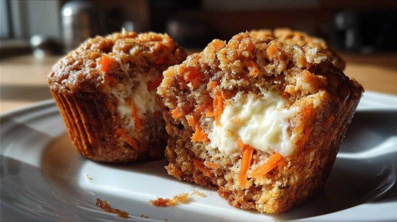 Inside-Out Carrot Cake Muffins with Cream Cheese Filling