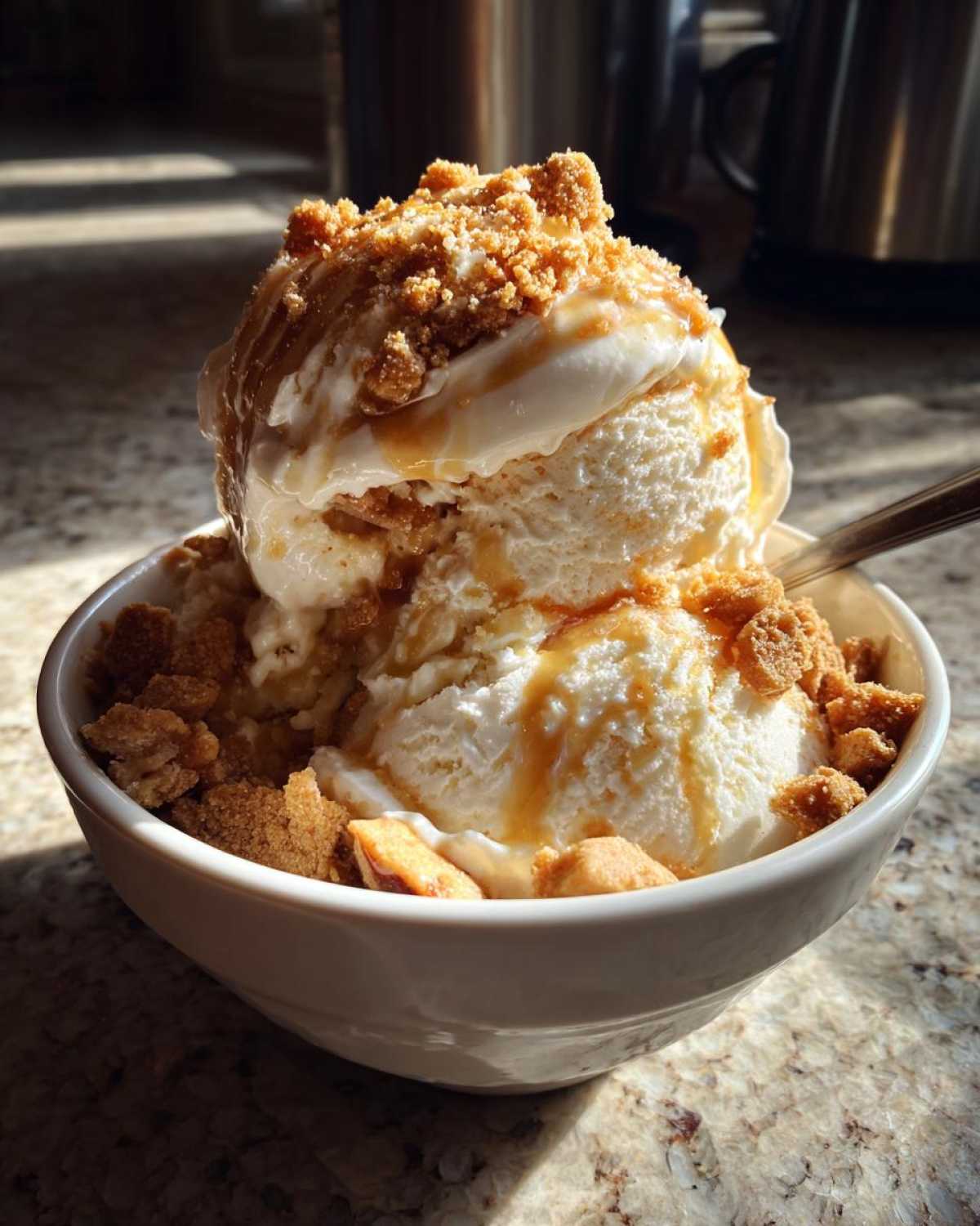 No-Churn Caramel Apple Pie Ice Cream - detail 3