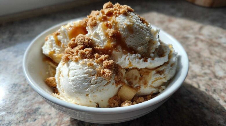 No-Churn Caramel Apple Pie Ice Cream